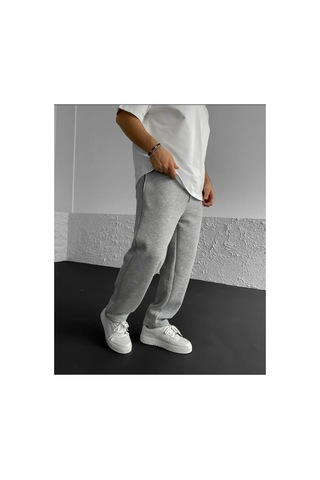 Prtnc Protonic Baskılı Oversize 3 İplik Baggy Şardonlu Eşofman Altı Gri Legendarygri