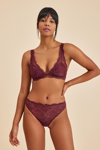 Roma Bordo Balensiz Dantelli Üçgen Bralet Sütyen Külot Takım bordo