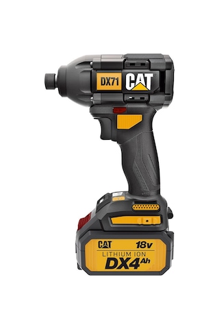 Cat DX71.2 18 V 4.0 AH Li-İon Çift Akülü 215NM Kömürsüz Profesyonel Şarjlı Darbeli Tornavida