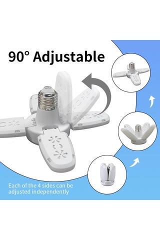 Fan Şekli Led Ampul E27 Led Lamba Katlanabilir 220 V 110 V 40 Led Ampuller Ev Tavan Lambası Depo Garaj Işık Sıcak Beyaz Sıcak