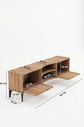 Storeşahin Vera Tv Sehpası Suntalam Kahverengi 160x35 Cm Shn0720