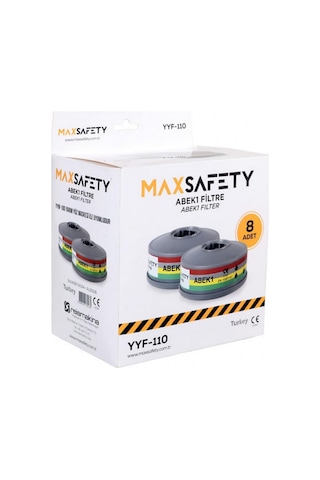 Maxsafety Yyf-110 Yarım Yüz Gaz Maskesi Filtresi Abek1 1 Çift
