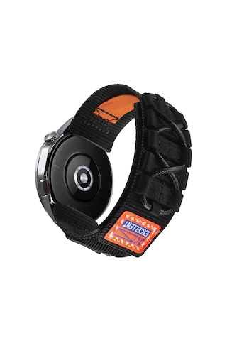 Goocamp Galaxy Uyumlu Watch 46mm Krd-112 22mm Orbital Örgülü Halat Tasarımlı Naylon Kumaş H