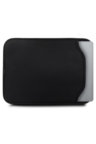 Macbook Air 13.6 2025 A3240 M4 M3 M2 Çip A2681 A3113 Kılıf Uyumlu Neopren Kılıfı Kese Ölçü 22-32 Cm Siyah