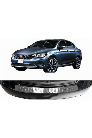 Egea 2015 Sonrası Krom Paslanmaz Çelik Arka Tampon Eşiği