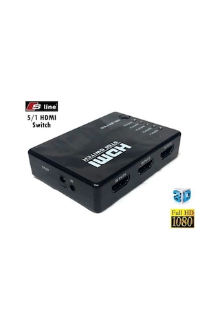 Powermaster 5 Port Hdmi Switch 5X1 Kumandalı Uyumlu