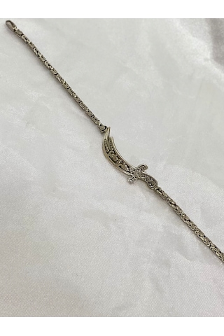 Kelepçeli Kı Lıç Gümüş Erkek Bileklik F160020101