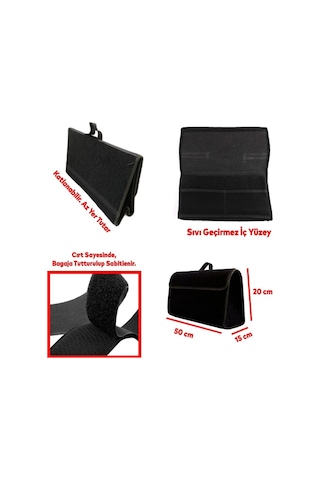 Automix Oto İçin Taşınabilir Bagaj Çantası Araç Araba Otomobil Bagaj Düzenleyici Organizer Çanta 044606 1 Adet