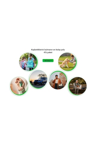 Wiami A2 Itag Akıllı Takip Cihazı 4'lü Paket