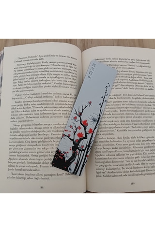 Kitap Ayracı - Kırmızı Çiçek Model3