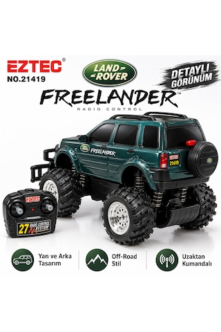 Uzaktan Kumandalı Land Rover Freelander Sarjlı Oyuncak Koyu Yeşil