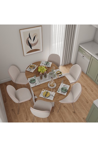 Pratik Katlanır-açılır Kapanır Yuvarlak Mutfak Yemek Masası