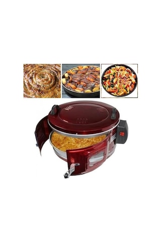 Uğur U002 Lüx Davul Fırın Yuvarlak Bordo Fırın 45 Cm Lüx Standart