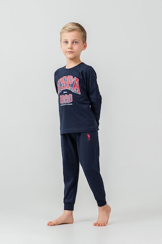 U.S. Polo Assn. Erkek Çocuk Pijama Takımı Baskılı Lacivert Uzun Kol Pijama Takımı Us2636-c-v1 Us2636-c-v1
