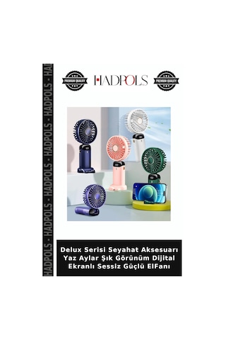 Delux Serisi Seyahat Aksesuarı Yaz Aylar Şık Görünüm Dijital Ekranlı Sessiz Güçlü Elfanı
