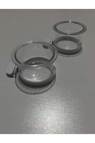 T-Pet Halkalı Kuş Mamalığı Kelepçeli Mamalık Şeffaf Kuş Mamalığı 2'li