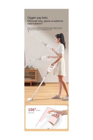 Ikkb Yeni Ev Akülü El Büyük Emişli Küçük Akar Sökücü Silme Ve Emişli İkisi Bir Arada Elektrikli Süpürge Beyaz