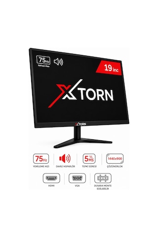 Torn 19" Geniş Ekran 75 Hz 5ms Dahili Hoparlör Vga,hdmı,ses Sesli Led Monitör