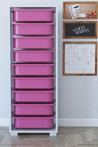 Mutfak Dolabı 9 Sepetli Çok Amaçlı Dolap - Pembe Diğer