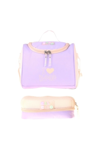 Calacilo K-pop Lilac Kız Çocuk Lila Renk Beslenme Çantası Ve Kalemlik Seti - Setcc-c4105