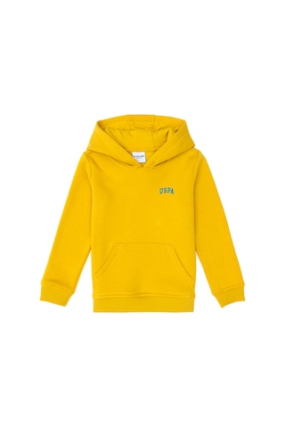 U.S. Polo Assn. Erkek Çocuk Sarı Basic Kapüşonlu Sweatshirt 50295161-VR094