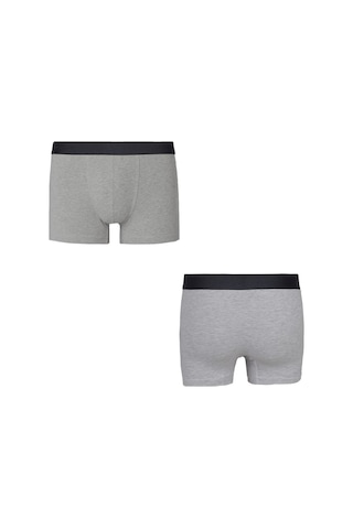 Nacar Store Erkek 8'li Paket Pamuklu Likralı Boxer Gri