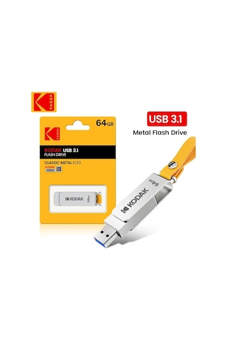 Kodak Yüksek Hızlı Usb Flash Bellek 3.1 Metal Ve Sağlam 64gb