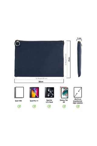 Bk Gift Yaz Temalı-5 Yeşil Tablet Çantası 30x21cm, Apple iPad Uyumlu Çantası, Baskılı Tablet Kılıfı