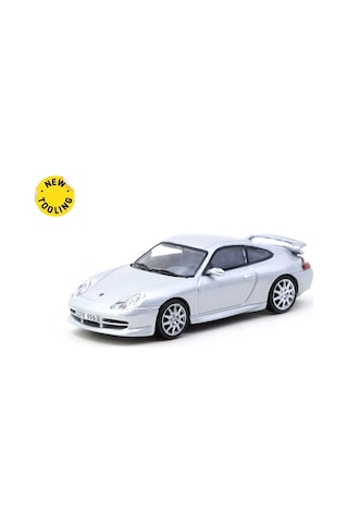Tarmac Works X İxo Models 1/64 Porsche 911 Gt3 Type 996 Silver - Global64