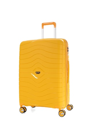 Ççs 5242 Polipropilen Körüklü Orta Boy Valiz-sarı Sarı