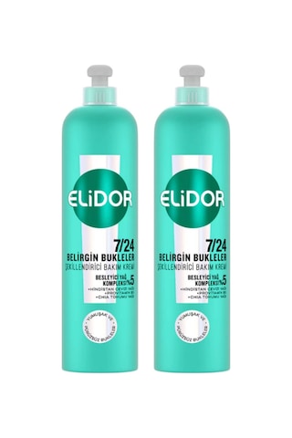 Elidor 7/24 Şekillendirici Bakım Kremi Belirgin Bukleler 240 Ml X2