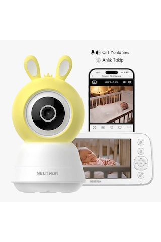 Neutron Ntl-bc-04wbm Bebek Kamerası, Ebeveyn Ekranlı Ve Ninni Özellikli Bebek Kamerası