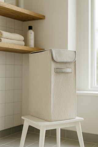 Keçe Çamaşır Sepeti Kapaklı Dikdörtgen Kirli Sepeti Katlanabilir Ve Dayanıklı Çamaşır Düzenleyici Siyah