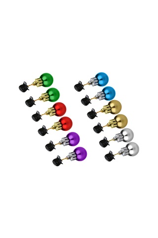 12/16pcs Noel Sakal Dekorasyon Karıştma Topu Noel Baba Sakal Süs Klip Parti Giymek 12pcs