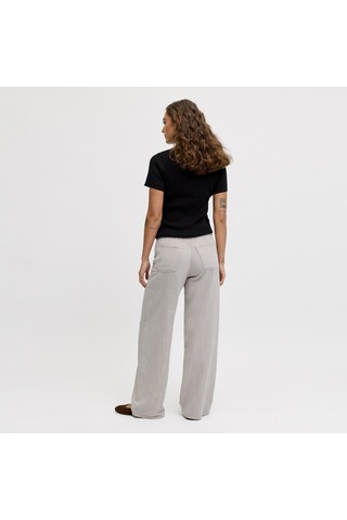 Jack & Jones Kadin Wide Fit Yüksek Bel Pantalon - Zoe - 12288648 Çok Renkli