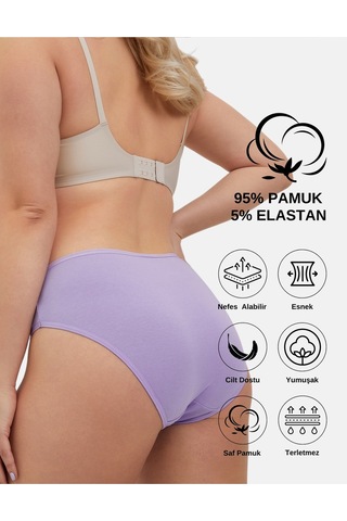 Alya Underwear Anne Kız Kombin Pamuklu Külot - Beyaz Slip İç Çamaşırı - 5'li Paket Çok Renkli P28