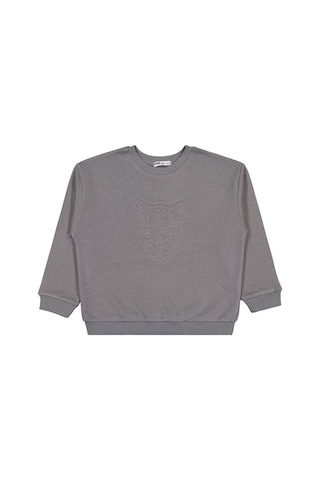 Civil Boys Aslan Nakışlı 6-9 Yaş Sweatshirt - Gri