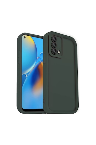 Newface Oppo A74 4g Kılıf Viera Silikon - Koyu Yeşil Resimdeki