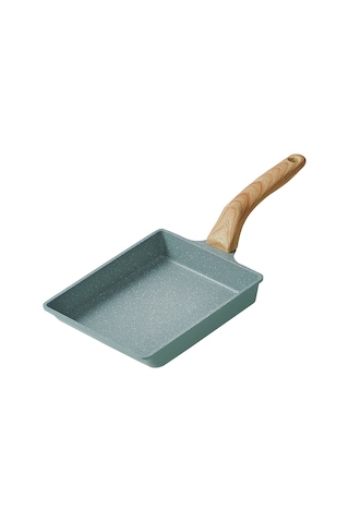 Xiyyadms Japon Yumurta Tavası - Çocuklar İçin Yapışmaz Sağlıklı Pişirme Tava, Ahşap Sap, Çok Amaçlı Çok Renkli