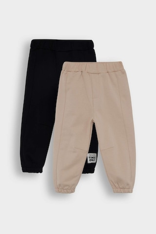 Defacto Erkek Bebek Etiket Baskılı Beli Lastikli 2li Eşofman Altı F9392a525wnbg775 Bej