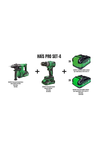 Haispro Set-4 Darbeli Kırıcı Delici Matkap RB-BH26 + Darbeli Matkap RB-DB2102