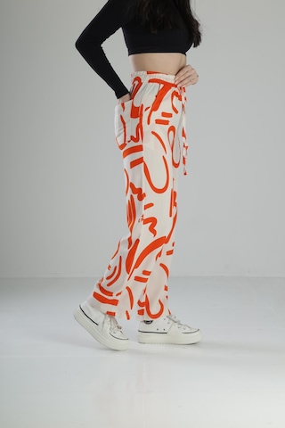 Cocopelli Etnik Desenli Turuncu Baggy Pantolon Coc2259 Turuncu