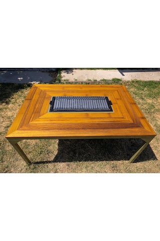 Özel Tasarım Dış Mekan Mangallı Masa Ahşap