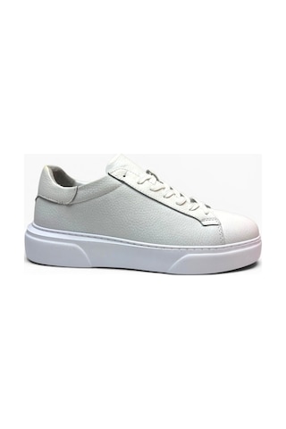 Brt Lf-050-26 Hakiki Baskı Deri Anatomik Erkek Sneaker Beyaz