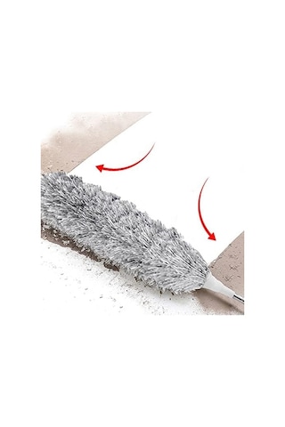 240 Cm Teleskopik Uzatılabilir Mikrofiber Yumuşak Başlıklı Toz Alma Fırçası, Püskülü Bükülebilir Dip Köşe Genel