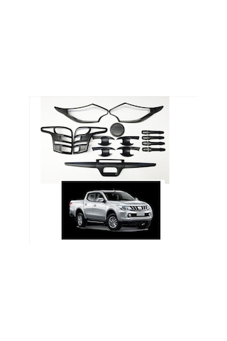 Autogp Mitsubishi L200 Dış Kaplama Seti Siyah Set Full 2015+ Mt-512626