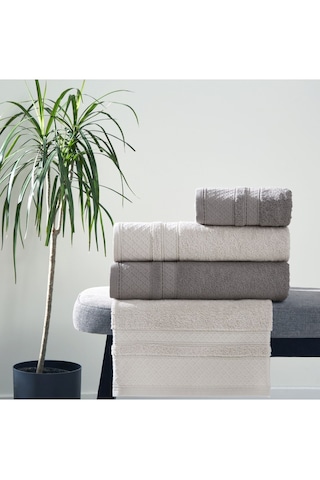 Taç Bliss Pure Cotton Pamuk Aile Seti Gri Antrasit