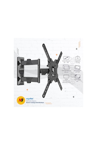 Nb Ergonomic Nb P4 Ultra Ince 32-55inch Hareketli Tv Askı Aparatı