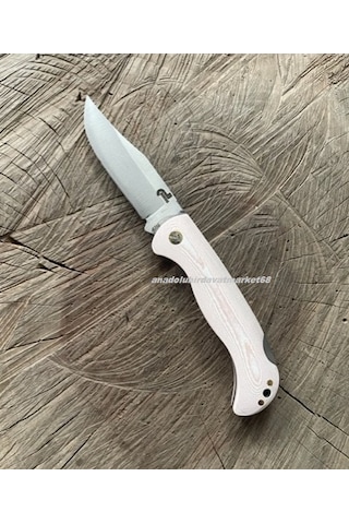 Dmr 4116n Çakı Özel Çelik Çakı Cep Çakısı Kamp Çakısı Klipsli Carbon 19cm Bej