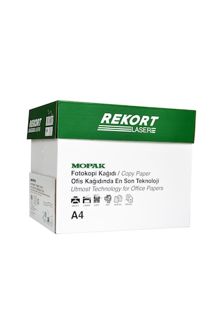 Mopak Rekort A4 80 G Fotokopi Kağıdı 5 Paket 1 Koli